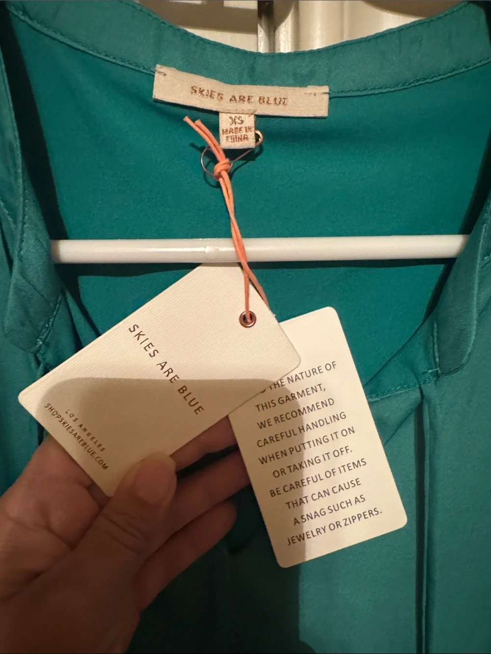 Skies Are Blue Teal V-Neck Tiered Maxi Dress